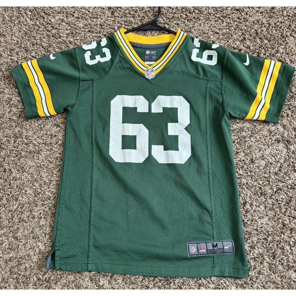 Nike Saturday #63 Green Bay Packers NFL Football Jersey Size Youth Medium 10-12